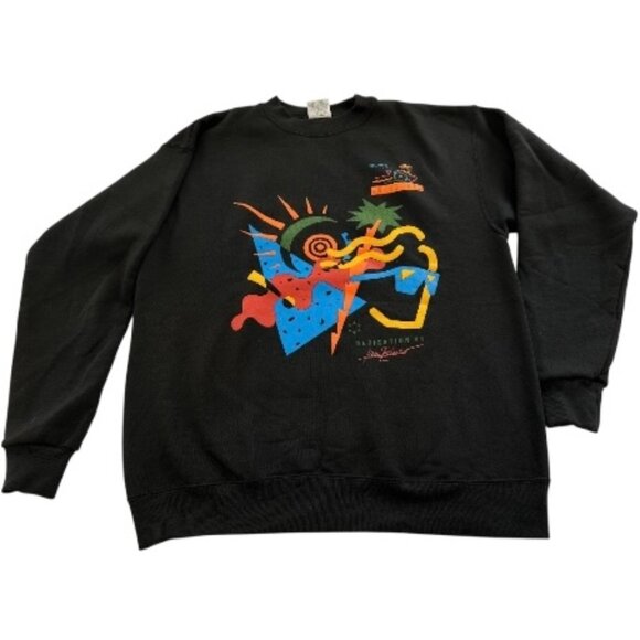 Vintage Sony Music Autosound Promotional Sweatshirt XL RARE 1991 Black - Picture 1 of 7